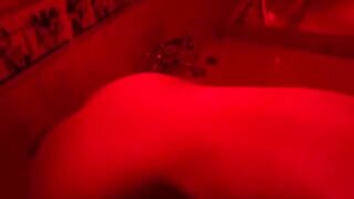 A blondie with sex toys in the bathroom, delivering an intense experience