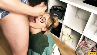 A blowjob doesn't have to mean the dick is rolled up in a bundle