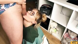 A blowjob doesn't have to mean the dick is rolled up in a bundle
