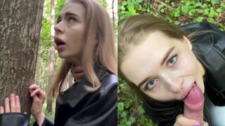 Dangerous sex in the forest with a hot California babe