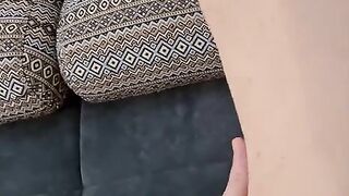 A skinny step mom is jumping on the hard dick of her step son