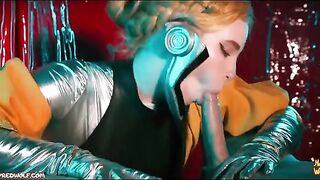 Ballerinas in a hardcore threesome sex with femdom and latex