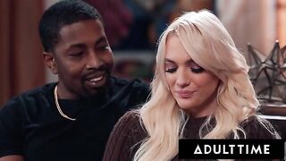 Kenna James gets a messy blowjob in her new home
