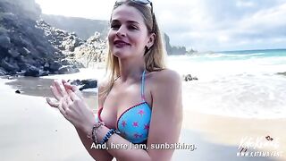 A girl with a luxurious ass got fucked on the beach in this hot video