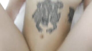 Teen blonde with big lips gets fucked in her room