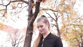 Pickup for casting with German teen Olivia Sparkle and a big dick