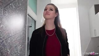 Pickup for casting with German teen Olivia Sparkle and a big dick