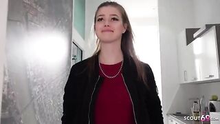 Pickup for casting with German teen Olivia Sparkle and a big dick