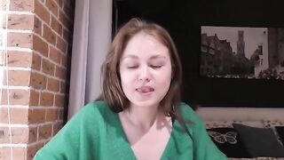 A smart student girl studies hard and learns new skills at 18 y.o