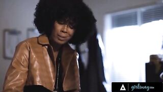 Detective Misty Stone has sex with her colleague on their desk