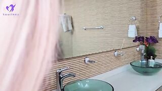 I spy on my stepson in the shower and get a big load in my Ass