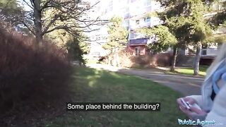 German blonde MILF gets fucked by a stranger in the street for cash