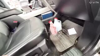 The guy met a girl in the shop and she showed her ass