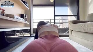 My personal trainer tore my pants and fucked me without a condom
