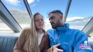 A cock was stuck to her when she woke up from a cute girl
