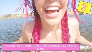 A foreign girl exposed herself at night, an Italian woman by day, documentary style