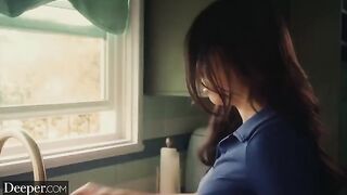 College girl Kylie gets fucked by her tutor in a steamy session