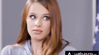 Redhead girl plays detective, finds Jillian Janson needing intimate attention