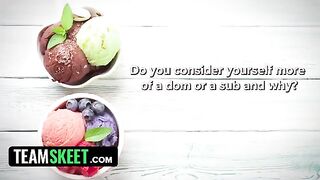 The gorgeous Jewelz Blu was interviewed and fucked on a hot day for ice cream