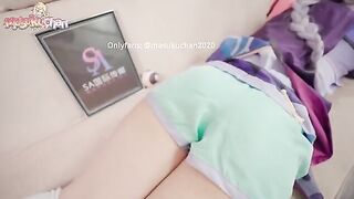Qiqi gets her pussy filled with sticky sperm after a massage