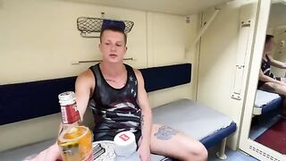 A cute girl was fucked on the train by a charming stranger