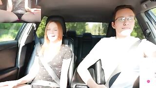 A sexy girl with a remote-controlled toy surprised Verlonis while driving in public