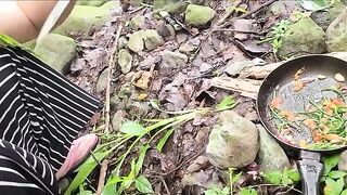 A viral video of a single mom cooking wild ferns and engaging in risky outdoor sex