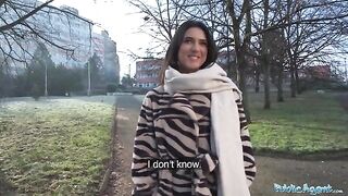 A beautiful European student gets fucked by a stranger for cash