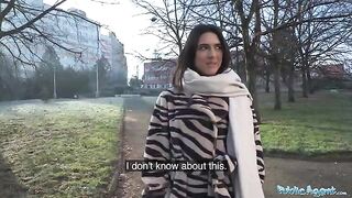 A beautiful European student gets fucked by a stranger for cash