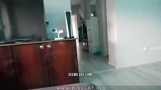 The stepson roughly fucked her, silencing the screaming bitch