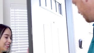 Skinny teen Dakota Tyler crushed by a big cock in passionate HD action