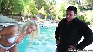 My wife's hot friend Britney Amber is a real pro at sucking