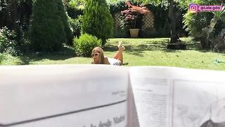 I dressed up in FREUTOY in the garden, to keep the creampie in my ass!