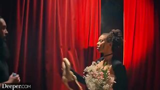 Burlesque dancer Kira gets creampied at an afterparty in a sensual DEEPER scene