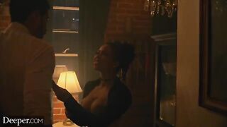 Burlesque dancer Kira gets creampied at an afterparty in a sensual DEEPER scene