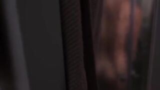 A hot girl took a bath and her neighbor peeked
