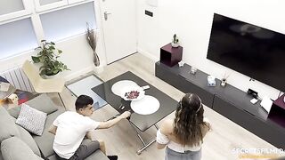 Guy got caught by stepsis while masturbating, but she agreed to help him out
