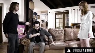 A stepdad seduces a girl who looks like his late wife in a taboo encounter