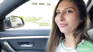 Petite teen Gianna Dior gets picked up and fucked by a fan