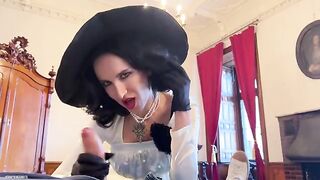 The tall and sexy Lady Dimitrescu fucks like a goddess