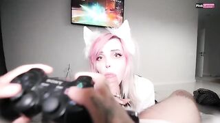 A pretty baby plays video games while her boyfriend fucks her wet pussy