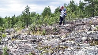Sex in the park, beautiful girl has sex in nature