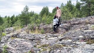Sex in the park, beautiful girl has sex in nature