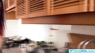 Colombian big tits Latina Mila Garcia gets fucked hard by cheating stepson