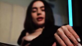 A cute girl in sexy stockings gets her juicy pussy smashed hard