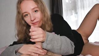 A super cute 18-year-old girl talks about love and shares her body with enthusiasm