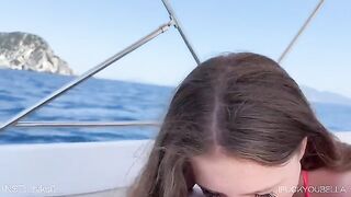A girl had fun with a friend on a yacht while her boyfriend wasn’t there