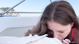 A girl had fun with a friend on a yacht while her boyfriend wasn’t there