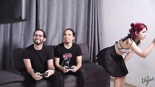 Latina Cindy Luna gets her cunt smashed by two cocks in intense dp session