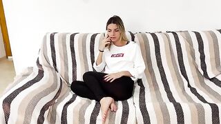 A blonde woman is bored and asks her friend to lick and fuck her